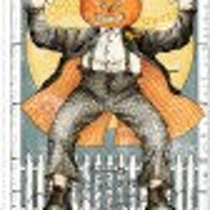 May include: A vintage-style sign featuring a pumpkin-headed figure in a suit and top hat. The sign reads "Pumpkin One Night Patch 31".