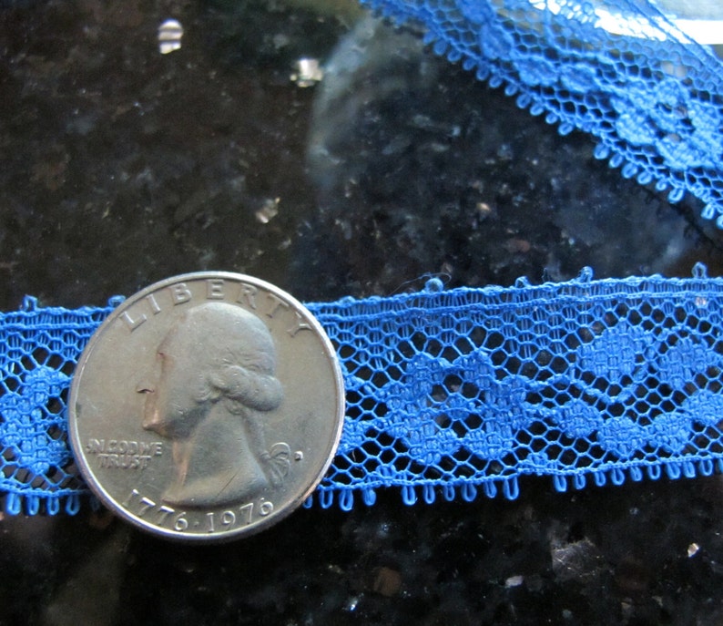 Royal Blue Lace Trim 20 Yards 5.00 Dollars image 3