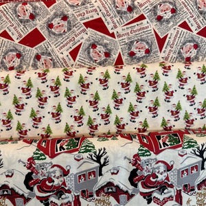 Santa&#39;s Coming to Town - From Henry Glass - By Stacy West - 4 Piece Half Yard Set - 25.90 Dollars