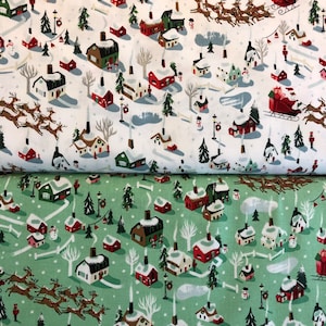 Twas Dash Away - By Jill Howarth - For Riley Blake - 2 Piece Fat Quarter Set - 5.90 Dollars