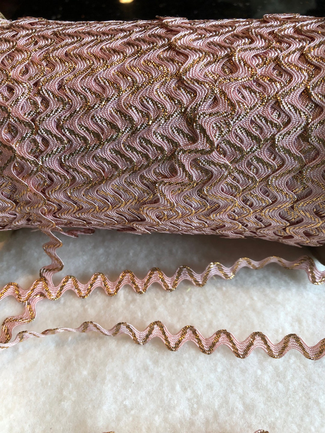 Vintage Rayon Ric Rac - Pink - 5 Yards - 10.00 Dollars - Etsy