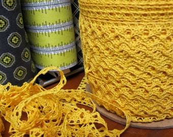 Yellow Cluny Lace Trim -  5 yards - 6.00 Dollars