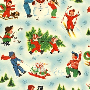 Snowy Playground - From Michael Miller - Fat Quarter Set - 2 Prints - 5.95 Dollars