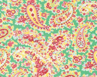 SALE - Sugar Bloom - Pretty Paisley - By Verna Mosquera - Pistachio (PWVM162) - One Yard - 6.95 Dollars