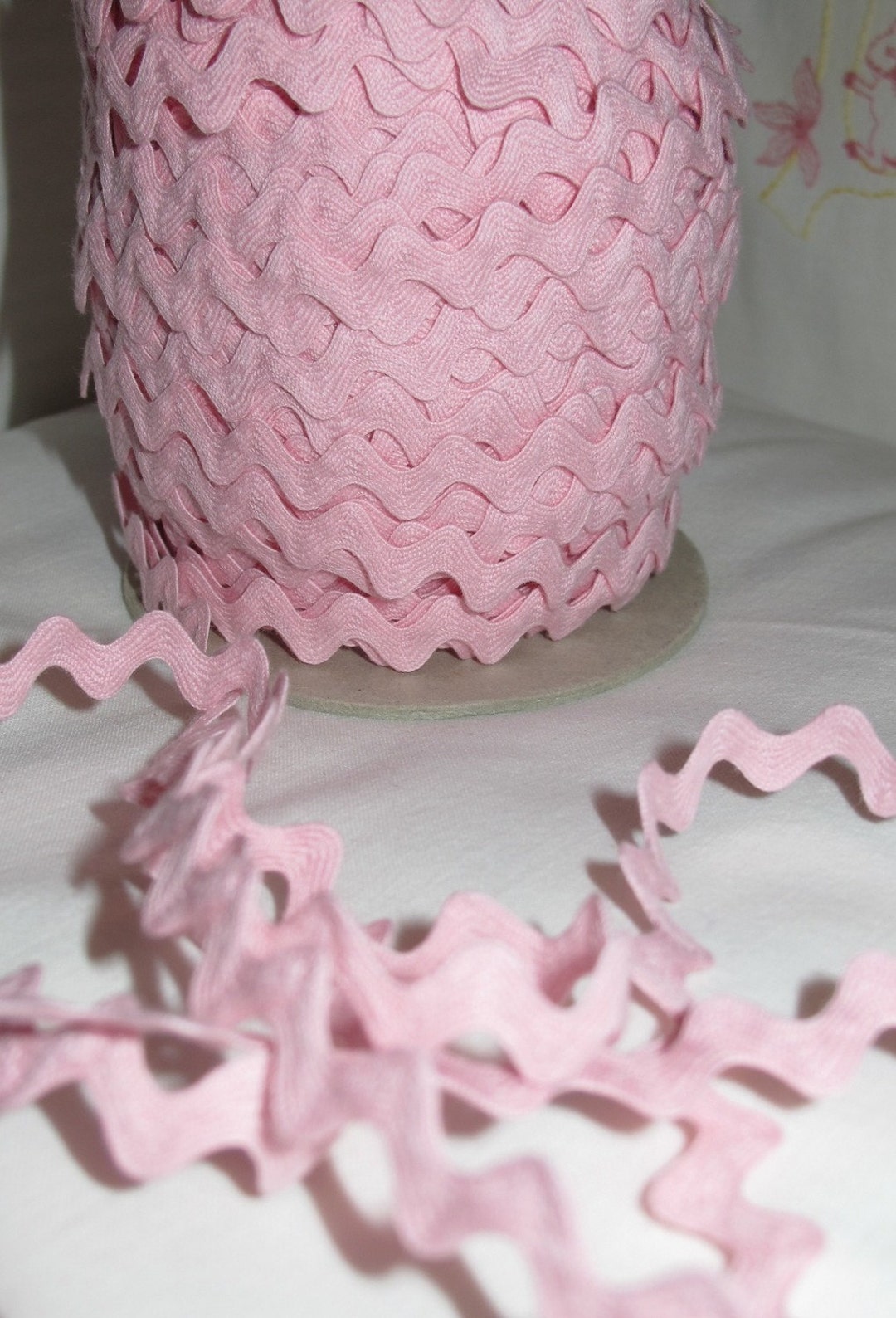 Vintage Cotton Ric Rac - Baby Pink - 1/2 Half Inch - 5 Yards - 6.00 ...