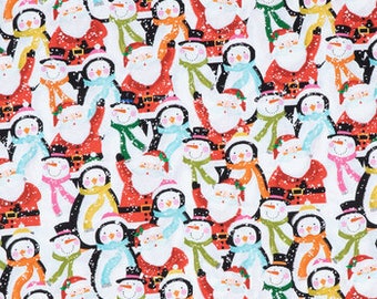 Bright Santa Friends - From Brother Sister Design Studio - 1 Yard - 7.95 Dollars