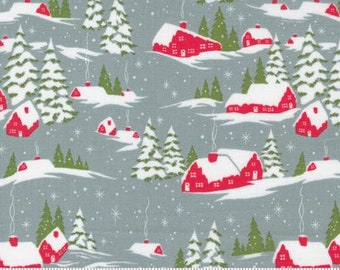 Merry Little Christmas - From Bonnie + Camille - For Moda - Grey  (55240 17) - 1 Yard - 11.50 Dollars