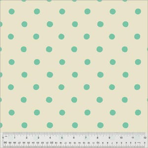 Studio Edit - Dots - From Heather Ross - For Windham - Aqua (450169D-1) - One Yard - 13.95 Dollars