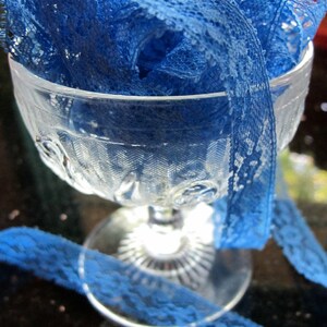 Royal Blue Lace Trim 20 Yards 5.00 Dollars image 2