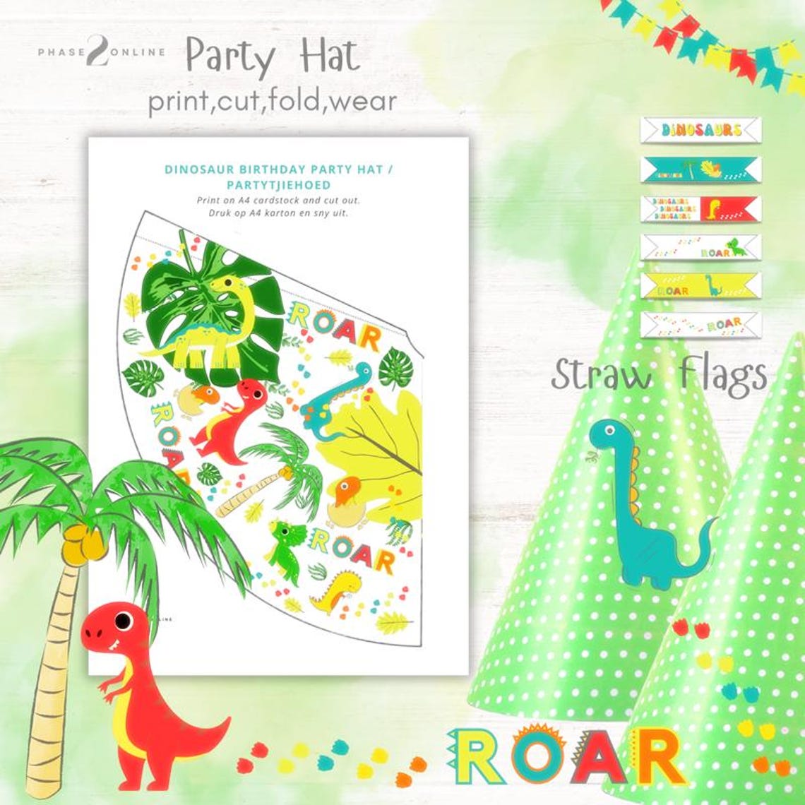Dinosaur Party Bundle - Digital Download & Editable - Etsy