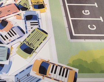 Fast & Furious Musikteorispel – Sortering av noter på parkeringsplatsen - Flashcards - Solfege