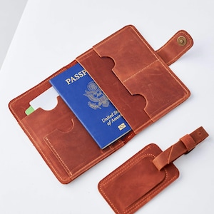 Gepersonaliseerd paspoort- en bagagelabel, Gepersonaliseerd reislabel, Paspoorthouder heren, Paspoorthoes voor mannen, Paspoorthoes gepersonaliseerd