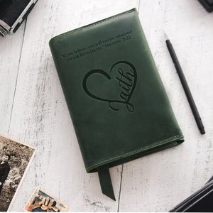 Copertina Bibbia personalizzata, Copertina Bibbia in pelle, Copertina Bibbia personalizzata, Custodia Bibbia in pelle, Custodia Bibbia da donna, Custodia Bibbia in pelle