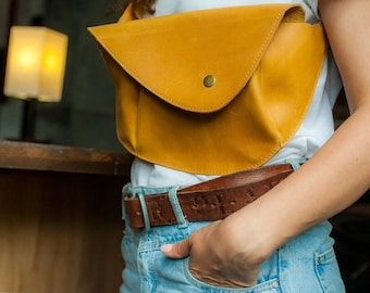 Custom leather fanny pack for women, Leather belt bag women, Handmade leather fanny pack, Womens leather hip bag, Travel bum bag