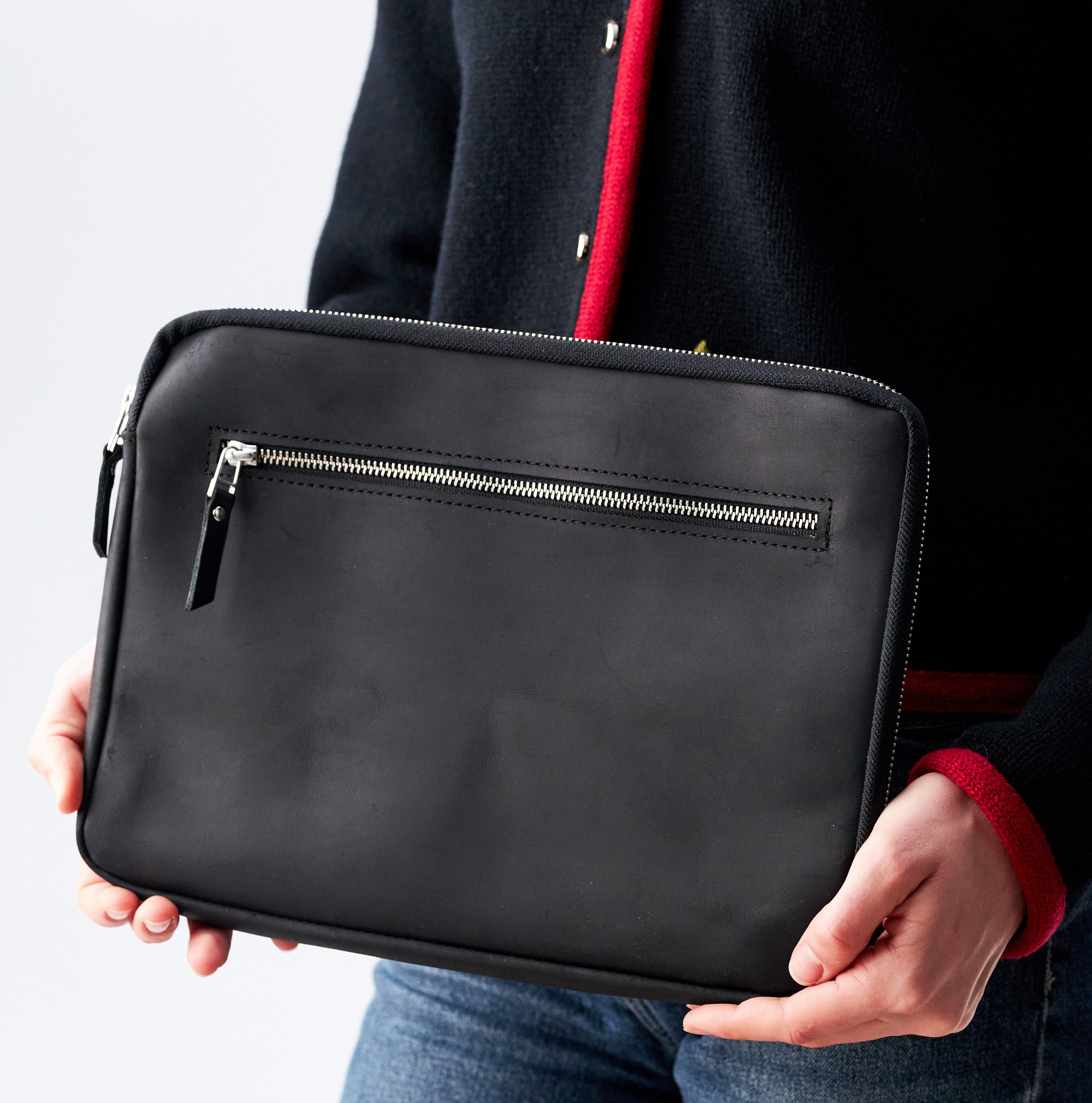Leder-Dokumentenhalter Reißverschluss, personalisierte Dokumentenhalter, Leder-Dokumentenmappe, Leder-Dokumententasche, Reißverschluss-Dokumententasche