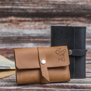 Cartera de cuero para pesca con mosca, Bolsa para pesca con mosca, Bolso de cuero para pesca con mosca, Cartera personalizada para pesca con mosca, Almacenamiento para pesca con mosca, Estuche de cuero para moscas