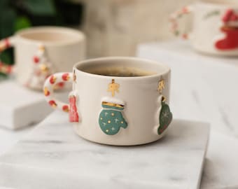 MIK funshopping Tazza natalizia | Tazza in ceramica di alta qualità con design natalizio | Ideale per bevande calde e fredde | Pinguino 350ml