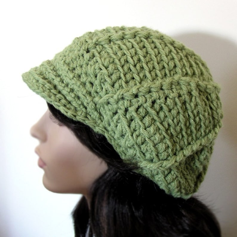 The Ava Hat Beret or Applejack 2 styles in 1 Crochet Hat Pattern, Women, Newsboy Hat Pattern, Easy Crochet Pattern, Instant Download PDF image 3