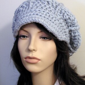 The Ava Hat Beret or Applejack 2 styles in 1 Crochet Hat Pattern, Women, Newsboy Hat Pattern, Easy Crochet Pattern, Instant Download PDF image 5