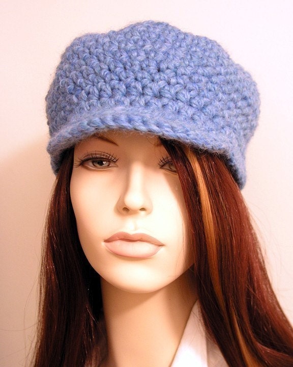 The Christie Cap Crochet Hat Pattern Women Men Newsboy | Etsy