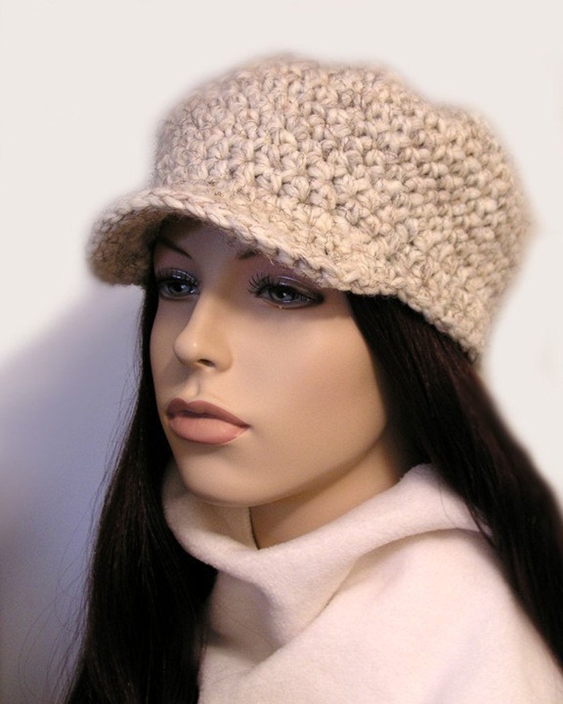 The Christie Cap Crochet Hat Pattern, Women, Men, Newsboy Hat Pattern, How To Crochet Tutorial, Easy Crochet Pattern, Instant Download PDF image 3