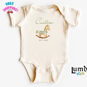 Cowboy Western Toddler Shirt - Personalized infant - Rocking Horse - Baby Rocking Horse - Horse Riding Baby