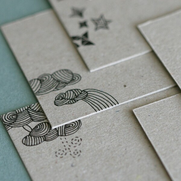 RESERVED - Mini Notecards - Weather Pattern