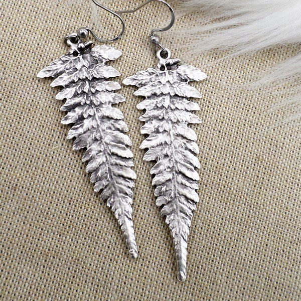 Silver Fern Earrings