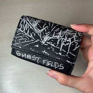 Monedero artesanal hecho a mano / grafiti, arte callejero, arte abstracto, hecho a mano, personalizado, para llevar, monedero, monedero, personalizado, único en su tipo, punk