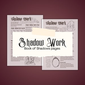 Book of Shadows, Grimoire, Journal - Shadow Work Printable, Shadow Work ritual