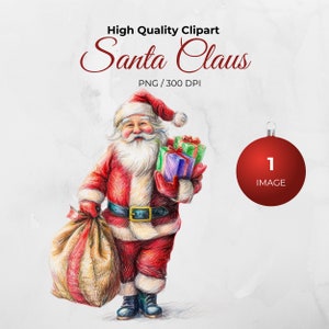 Aquarela Papai Noel, Papai Noel, Pacote De Clipart De Natal, Aldeia De Natal, Clipart De Inverno, Rena De Natal, Papai Noel Bonito PNG