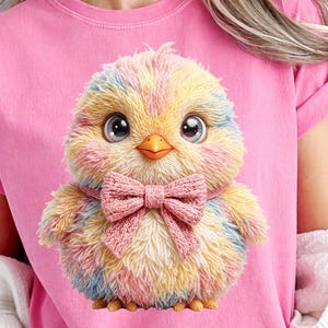 Pastel Easter Chick PNG, Kids Easter Design, Plush Easter, Girly Easter