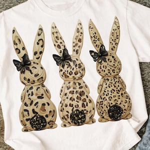 Easter Bunny Hand-Painted png | Leopard Print PNG | Mom Shirt png | Girly Easter | Easter Mom | Leopard Mom | Trendy Easter | Cheetah Mama