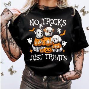 Halloween-honden png, griezelige seizoenshond illustraties, geen trucs, alleen traktaties, grappig Halloween-hondontwerp, hond Halloween-sublimatiedownload,