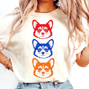 Corgis Hund PNG | Hundemutter Sublimations Design | PNG Hunde Designs | Hundemama | Mutter-Tageshunde | Herren Shirt Grafik