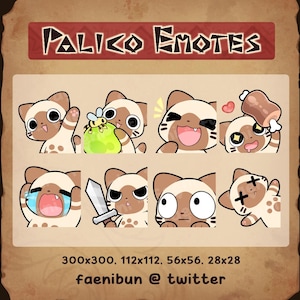 Monster Hunter Felyne Cat Palico Emotes