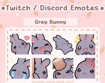 8 uroczych szarych emotikonów Twitch/Discord