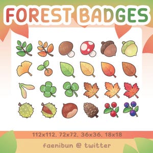 Skog-/höst-/hösttema Twitch-märken/emotes