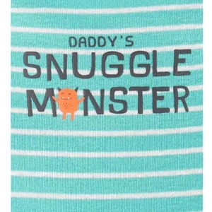 Carter’s Baby Boy Set 3 Piece Clothing Pants Shirts With Snaps Onesies Snuggle Monster New With Tags 3 months clothes image 4