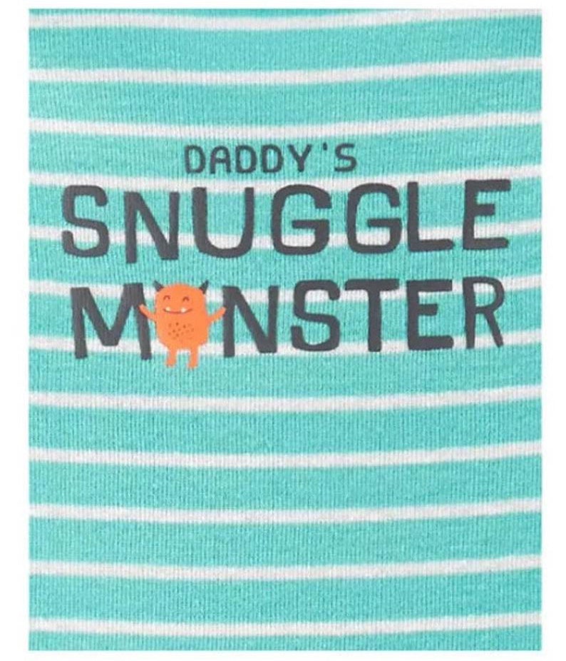Carter’s Baby Boy Set 3 Piece Clothing Pants Shirts With Snaps Onesies Snuggle Monster New With Tags 3 months clothes image 4