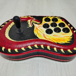wooden carving Arcade  stick Controller