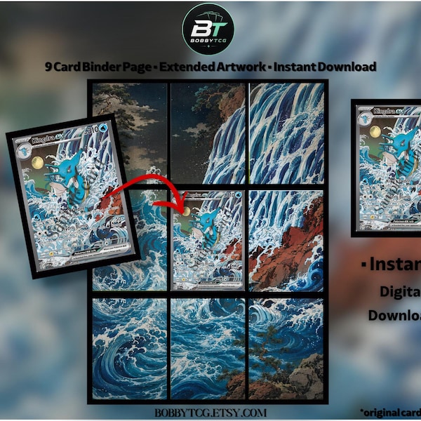 Kingdra EX Inspired Extended Binder Art Print • Full Art • 131 Scarlet & Violet Promo Cards (Digital Download)