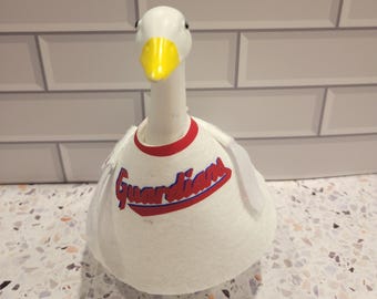 Cleveland Guardians Goose Shirt for 7-Inch Desk Goose | Handmade Felt Baseball Goose Outfit | Mini MLB Fan Jersey