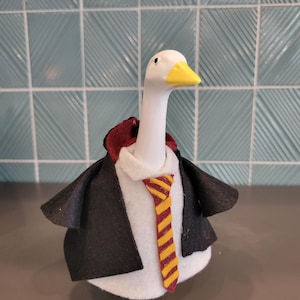 Mini figurine de 7 po. en tenue de magicien oie de bureau | PAS D&#39;OIE INCLUS | Fait main | Rentrée scolaire Enseignant Elève