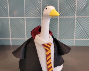 Mini Desk Goose Wizard Outfit 7” figurine | NO GOOSE INCLUDED | Handmade | Back to School Teacher Student
