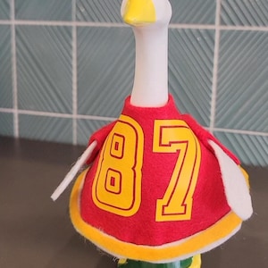 Mini Desk Goose 87 Football Jersey 7” figurine | NO GOOSE INCLUDED | Handmade | Back to School Teacher Student
