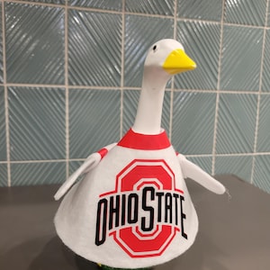 Ohio State Buckeyes Shirt for 7 Inch Desk Goose – Handmade Fan Outfit | NO GOOSE INCLUDED  great for College Football season
