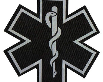 Medic Star of Life Airsoft Velcro Patch Paramedic Star Softair Velcro Patch Bushcraft Survival Reflector Rescue Service Velcro Patch