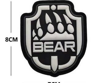 BEAR Velcro Patch Fuga da Tarkov Airsoft PVC Velcro Patch Distintivo dell'emblema Cosplay Velcro Patch