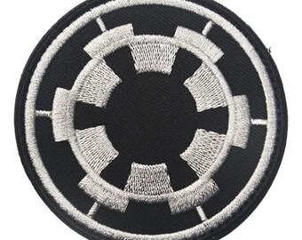 Star Wars Velcro Patch Galaktisches Imperium Klett Aufnäher Grau Galactic Empire Cosplay Airsoft Softair Bushcraft Klettaufnäher